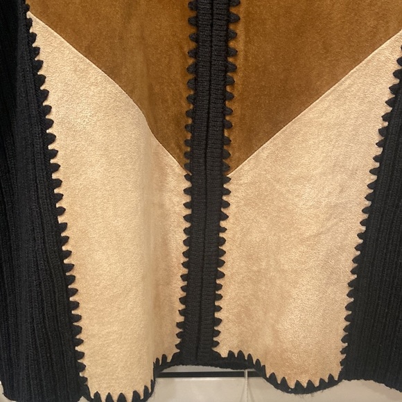 Y2K Designer Originals Beautifully Sewn 100% Leather Black Sweater sz.Small - Picture 2 of 10